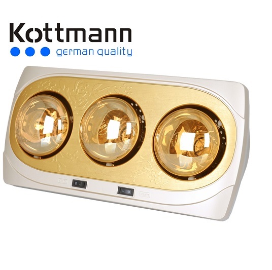 Đèn sưởi phòng tắm Kottmann 3 bóng treo tường K3B-NV Model 2016