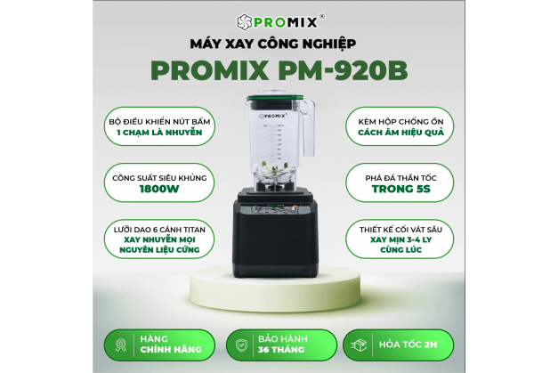Máy xay sinh tố công nghiệp Promix PM-920B Công suất 1800W