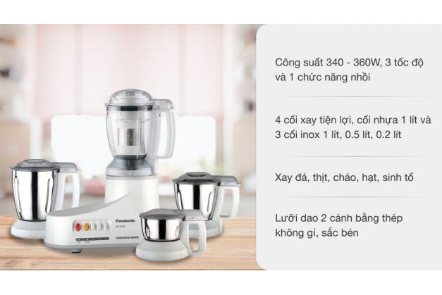 Máy xay đa năng Panasonic MK-MX-AC400WRA xay chế biến thực phẩm Máy xay đa năng Panasonic MK-MX-AC400WRA xay chế biến thực phẩm