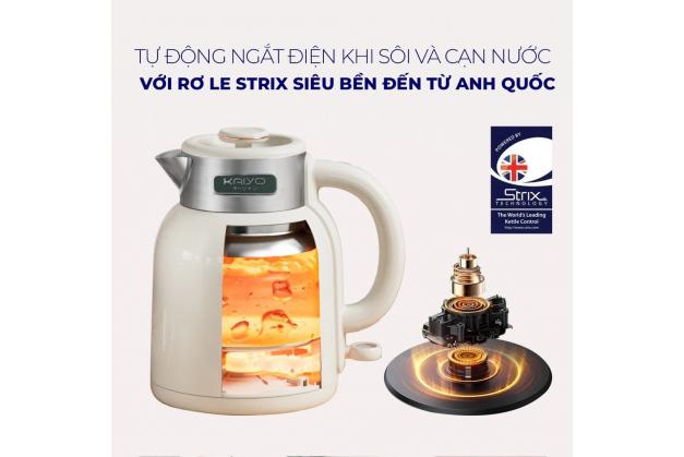 Ấm siêu tốc 2 lớp Cool touch Kaiyo 1.5L công nghệ Nhật bản Ấm siêu tốc 2 lớp Cool touch Kaiyo 1.5L công nghệ Nhật bản