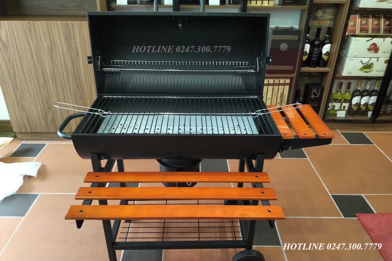 Bếp nướng than hoa ngoài trời có nắp đậy mẫu mới 2023