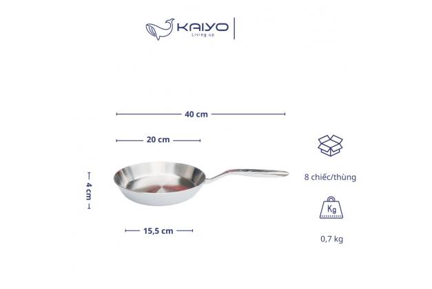 Chảo Kaiyo inox 316 liền khối tự thân 5 lớp công nghệ Nhật bản Chảo Kaiyo inox 316 liền khối tự thân 5 lớp công nghệ Nhật bản