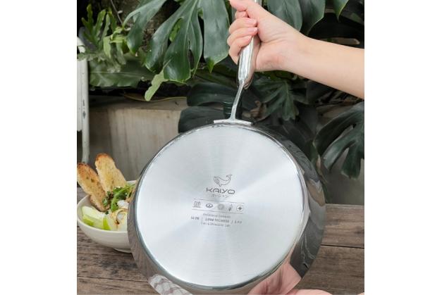 Chảo Kaiyo inox 316 liền khối tự thân 5 lớp công nghệ Nhật bản Chảo Kaiyo inox 316 liền khối tự thân 5 lớp công nghệ Nhật bản
