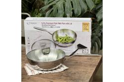 Chảo sâu lòng Kaiyo Inox 316 KIW 5 lớp liền khối của Nhật