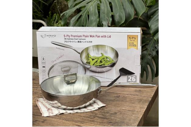 Chảo sâu lòng Kaiyo Inox 316 KIW 5 lớp liền khối của Nhật Chảo sâu lòng Kaiyo Inox 316 KIW 5 lớp liền khối của Nhật