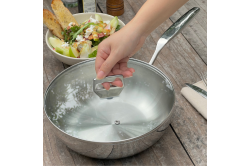 Chảo sâu lòng Kaiyo Inox 316 KIW 5 lớp liền khối của Nhật