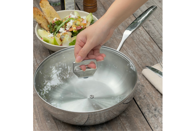 Chảo sâu lòng Kaiyo Inox 316 KIW 5 lớp liền khối của Nhật Chảo sâu lòng Kaiyo Inox 316 KIW 5 lớp liền khối của Nhật
