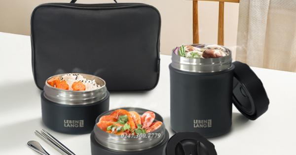 Hộp đựng cơm giữ nhiệt Lebenlang LBL8568 loại 3 ngăn