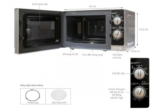 Lò vi sóng Sharp R-203VN-M Dung tích 20L