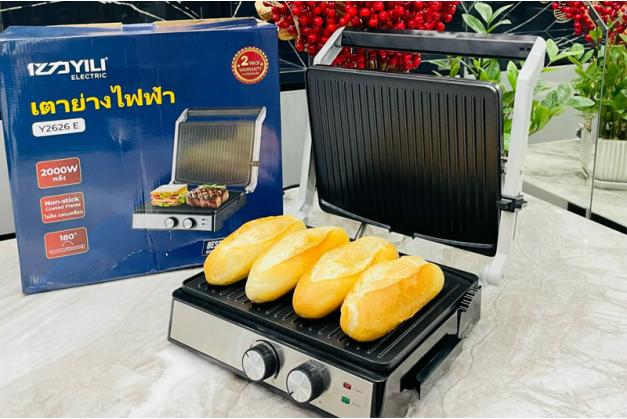 Máy ép nóng bánh mì Yili Y2626E công suất 2000W