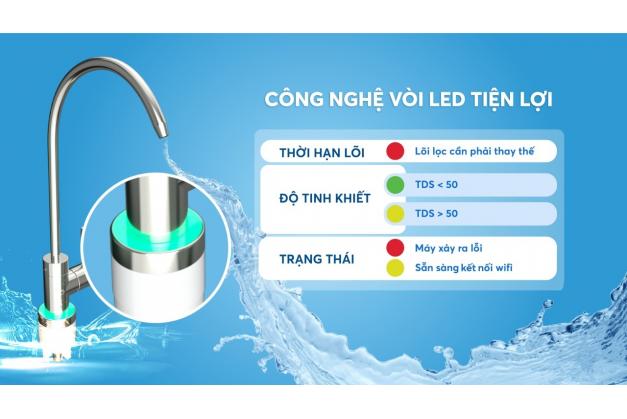 Máy lọc nước Karofi KAQ-U96 Thế hệ mới 10 lõi lọc