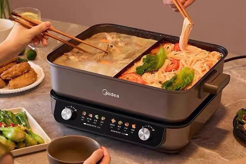 Nồi lẩu điện hai ngăn Midea loại 2 ngăn Hàng nội địa