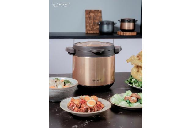 Nồi ủ Kaiyo 4,5L KTC6896 & KTC6902 Kitchen Mate loại tay cầm vung kính thương hiệu Nhật bản