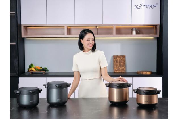 Nồi ủ Kaiyo 3L KTC6919 & KTC6926 Kitchen Mate loại tay cầm vung kính thương hiệu Nhật bản
