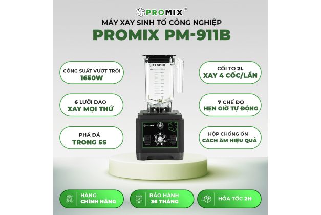 Máy xay sinh tố công nghiệp Promix PM-911B cho nhà hàng