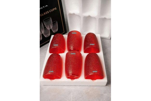 Cốc thủy tinh Crista Home vân lưới dung tích 420ml