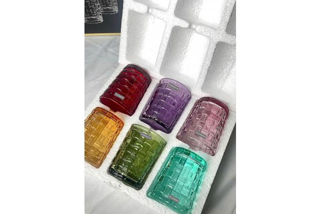 Bộ 6 cốc thủy tinh Vân Caro Crista Home dung tích 280ml