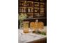 Bình thủy tinh vân Caro nắp gỗ Crista Home dung tích 1L