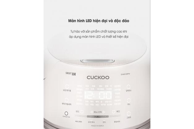 Nồi cơm điện cao tần Cuckoo CRP-CHAS109FW lòng nồi inox dung tích 1.8L