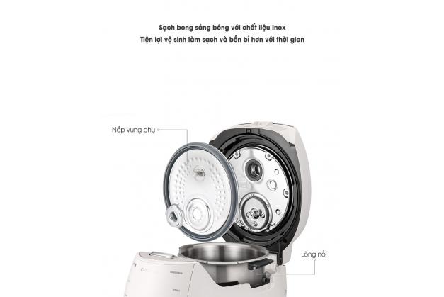 Nồi cơm điện cao tần Cuckoo CRP-CHAS109FW lòng nồi inox dung tích 1.8L