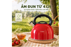 Ấm đun nước bếp từ Arber AB04LSMĐ dung tích 4L có còi báo