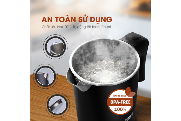 Ấm siêu tốc Lebenlang LBL2319 Dung tích 500ml