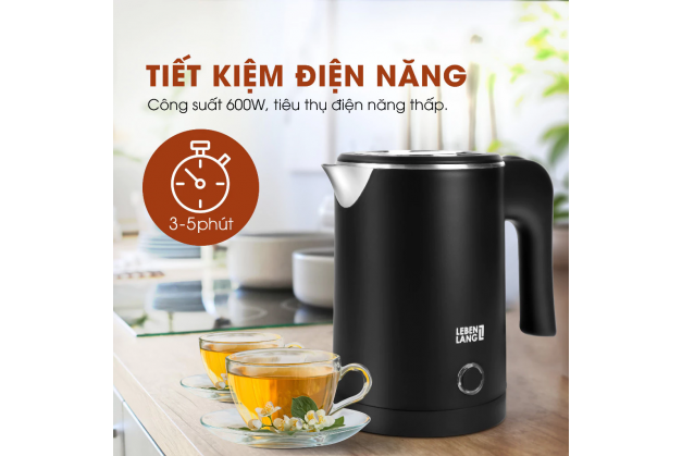 Ấm siêu tốc Lebenlang LBL2319 Dung tích 500ml