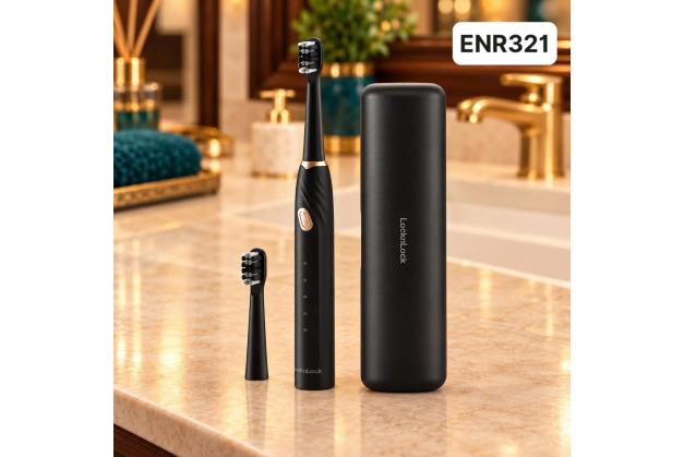 Bàn chải điện Lock&Lock ENR321 gồm 4 đầu chải tiện dụng