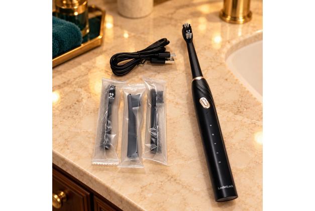 Bàn chải điện Lock&Lock ENR321 gồm 4 đầu chải tiện dụng