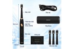 Bàn chải điện Lock&Lock ENR321 gồm 4 đầu chải tiện dụng