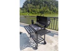Bếp nướng ngoài trời có mô tơ quay nướng BBQ có nắp đậy