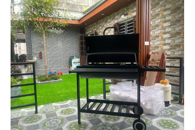 Bếp nướng than hoa ngoài trời có nắp đậy mẫu mới