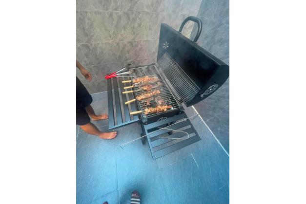 Bếp nướng than hoa ngoài trời có nắp đậy mẫu mới