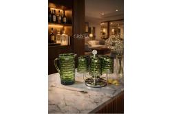 Bình thủy tinh vân Caro nắp thủy tinh Crista Home dung tích 1L