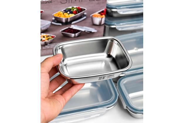 Set 6 hộp đựng thực phẩm inox Cuitisan sản xuất tại Hàn quốc