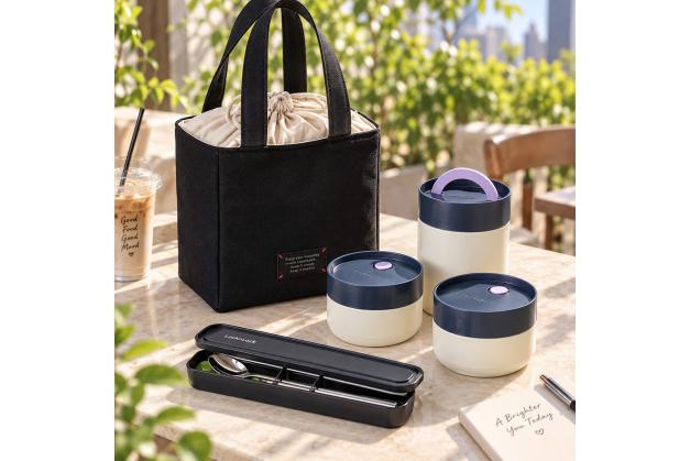 Bộ hộp cơm giữ nhiệt LocknLock All-Fit Lunch- LHC8014IVY