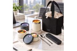 Bộ hộp cơm giữ nhiệt LocknLock All-Fit Lunch- LHC8014IVY
