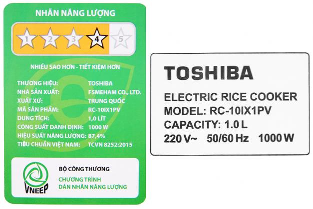 Nồi cơm cao tần Toshiba RC-10IX1PV dung tích 1L
