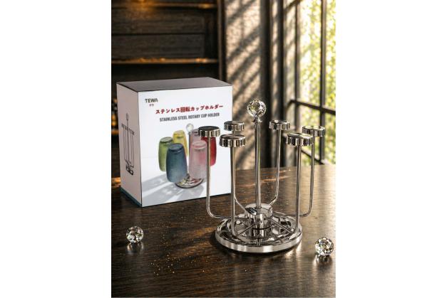 Khay úp cốc, giá úp cốc hình tròn TEWA 6 chiếc