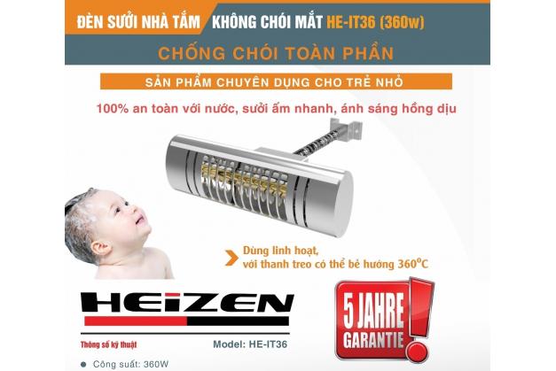 Đèn sưởi nhà tắm chống chói mắt Heizen HEIT36 công suất 360W