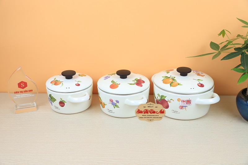 Bộ nồi tráng men Fujihoro FRV-3 Nhập khẩu Thái lan