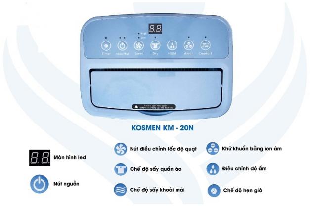 Máy hút ẩm không khí Kosmen KM-20N hàng chính hãng