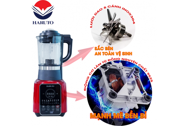 Máy làm sữa hạt Haruto HBD61 công nghệ Nhật Bản