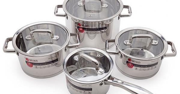 Bộ nồi Elmich EL3670 gồm 4 chiếc Inox 304 đáy 5 lớp Nhập khẩu Séc