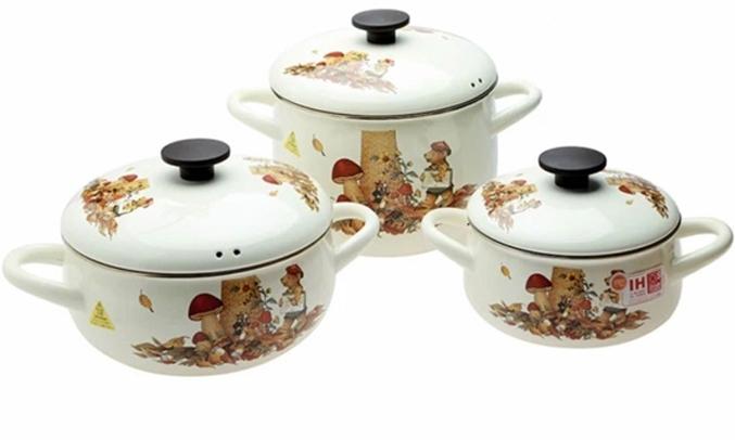 Bộ 3 nồi tráng men Fujihoro FTCV-3 Nhập khẩu Thái lan