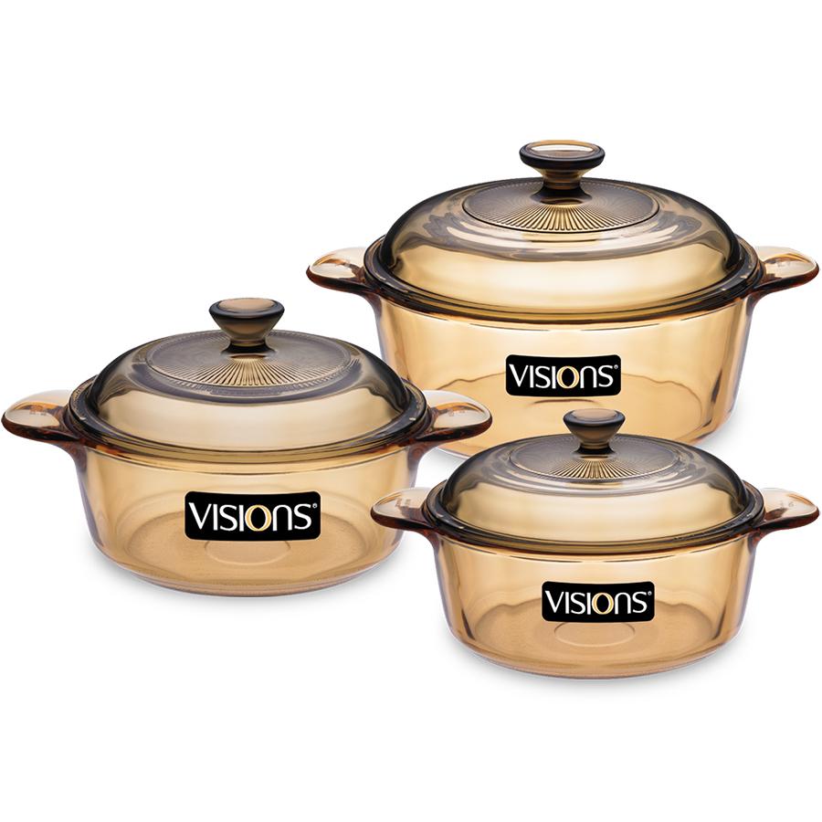Bộ nồi thủy tinh Visions VS-336 Nhập khẩu Pháp
