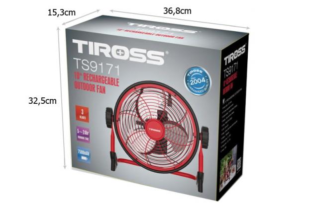 Quạt xạc điện Tiross TS9171 Công suất 18W