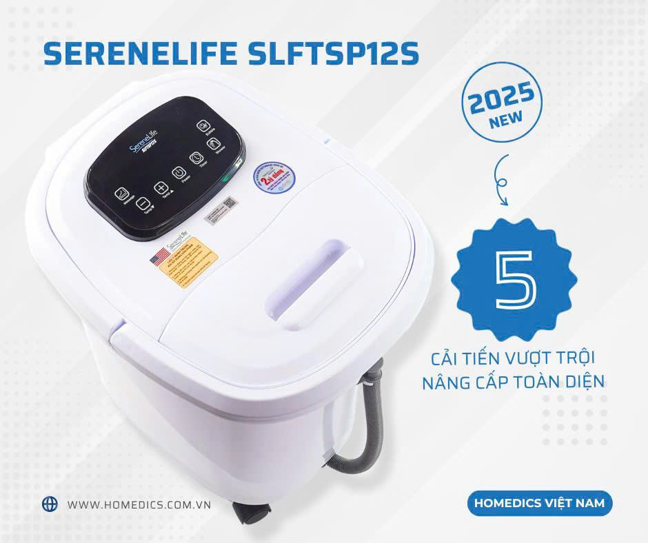Bồn ngâm chân Serenelife SP12S Thế hệ mới nhất 2025 của mỹ