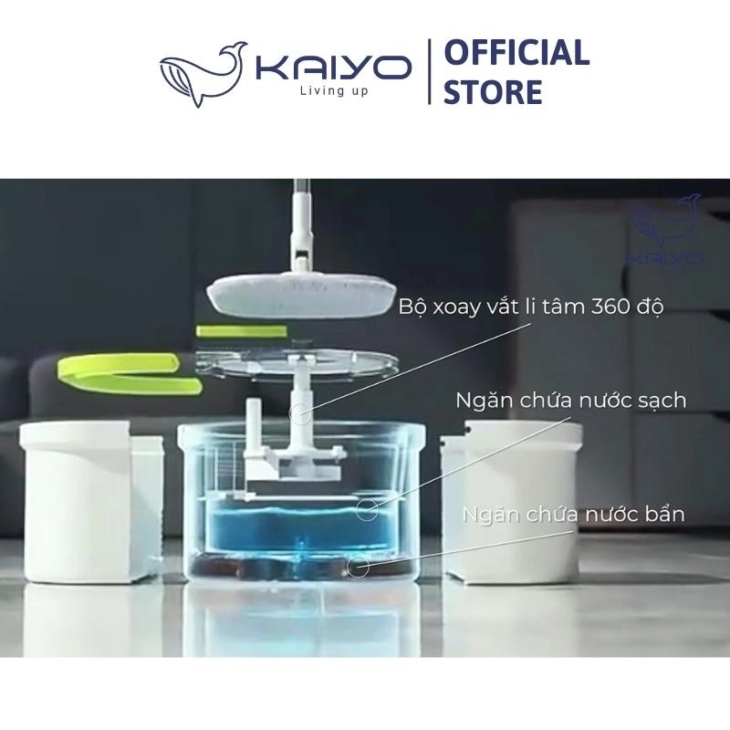Cây lau nhà tách nước Kaiyo KM51 Công nghệ Nhật bản