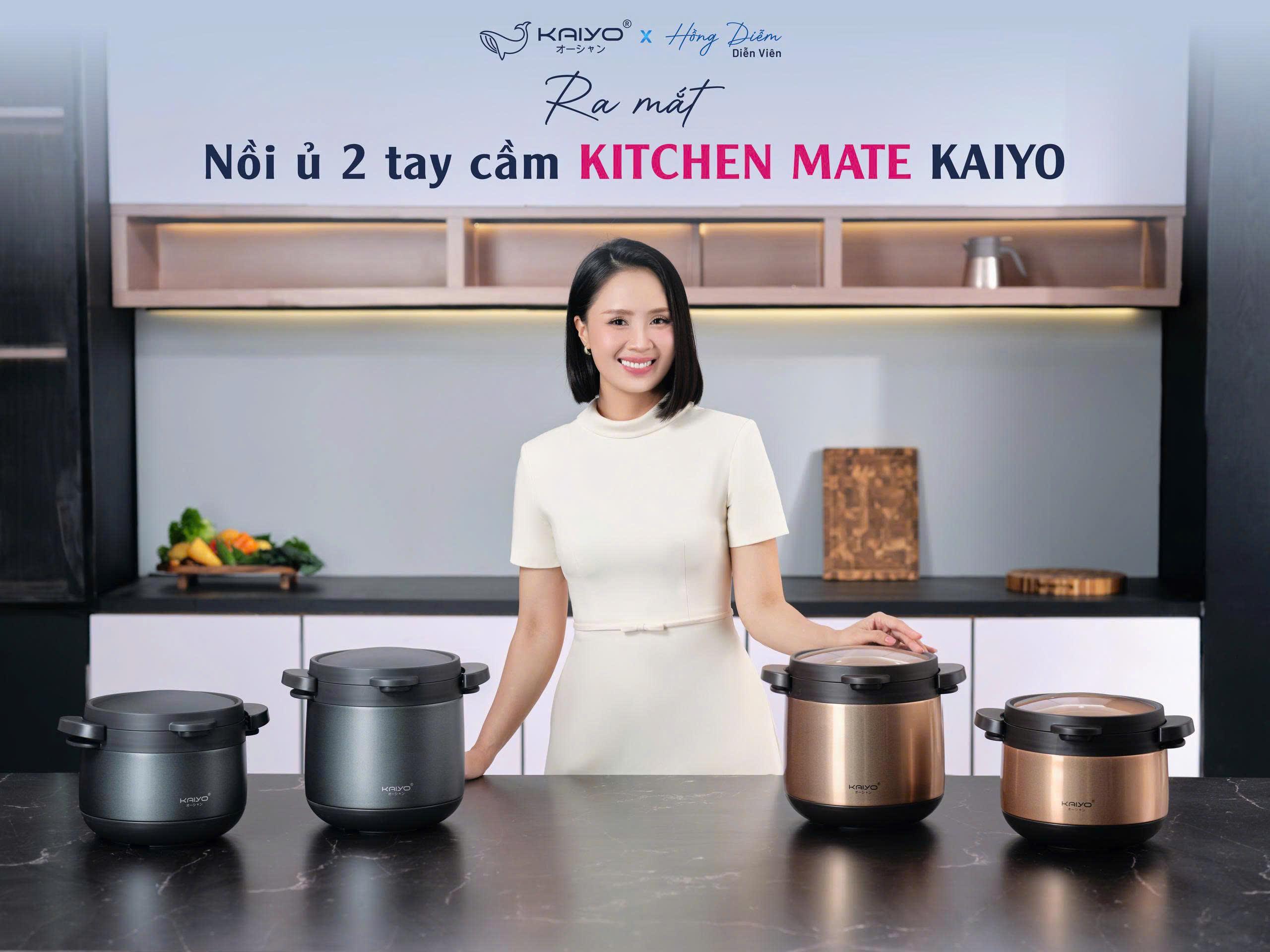 Nồi ủ Kaiyo 4,5L loại tay cầm vung kính thương hiệu Nhật bản